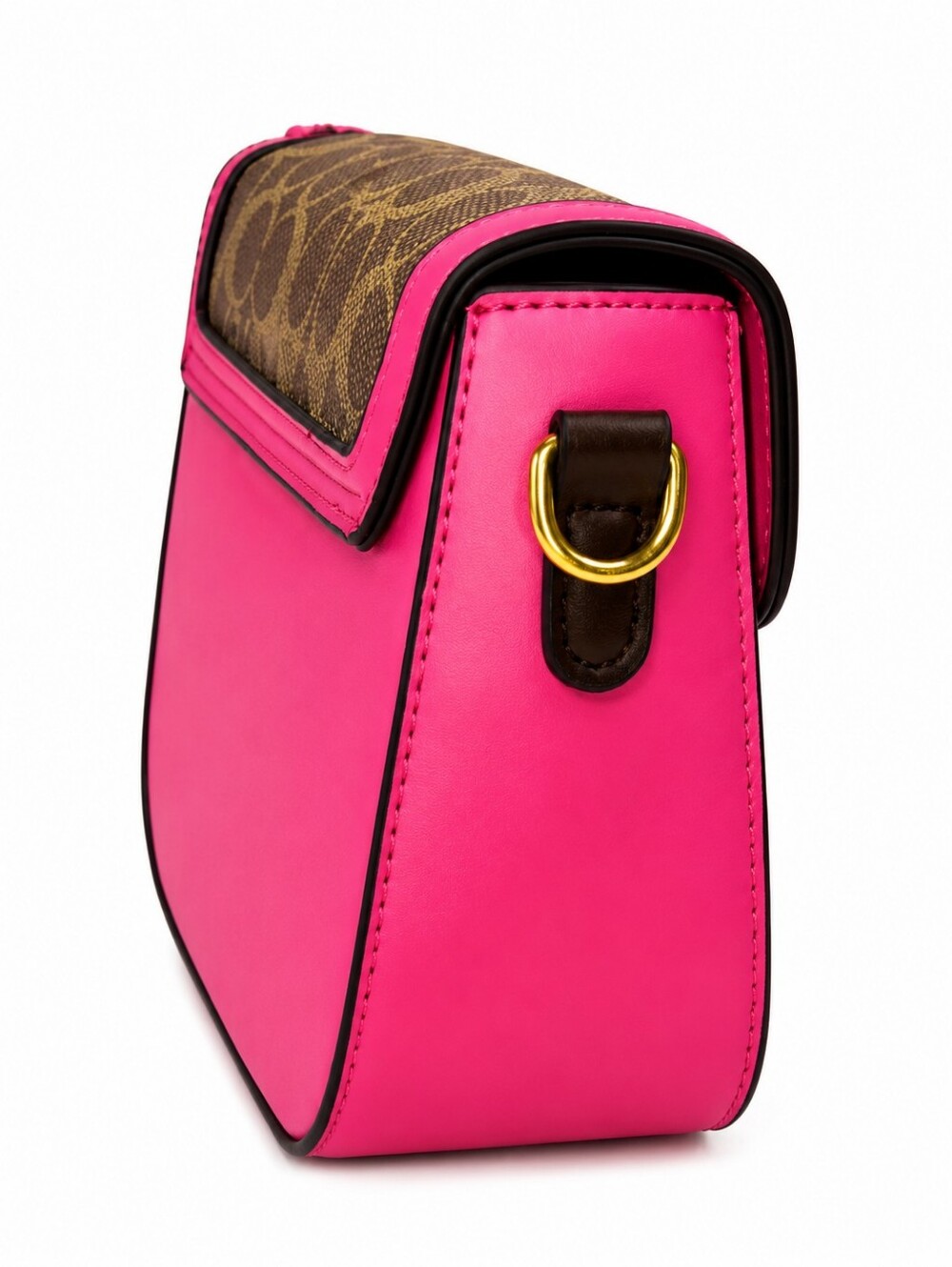 📦Crossbody small bag with Pink Trim and Mint Accent - Picture 2 of 10